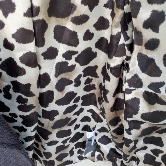 Dana Buchman Women's Black Medium Weight Snap Front Hi Collar Cropped Jacket - Picture 10 of 15